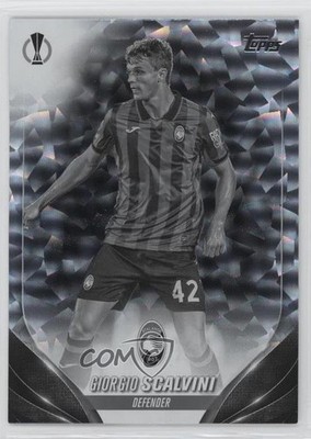 2023 UEFA Club Competitions Black & White Icy Foil 114/150 Giorgio Scalvini 16wa