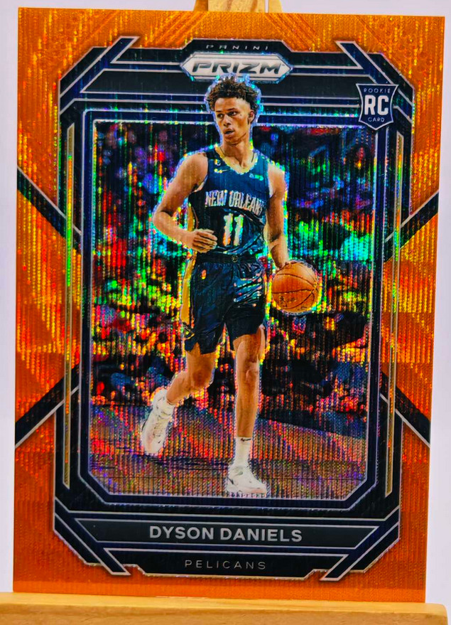 Dyson Daniels 2022-23 Panini Prizm 13/60 Orange Wave RC Pelicans #233