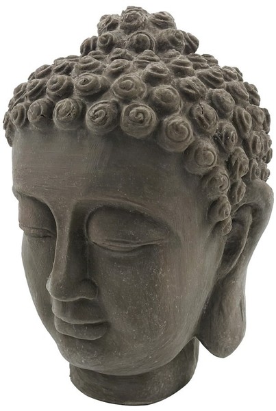 Buddha Kopf 24Cm Steinfigur Garten Deko Figur Skulptur Feng Shui-image