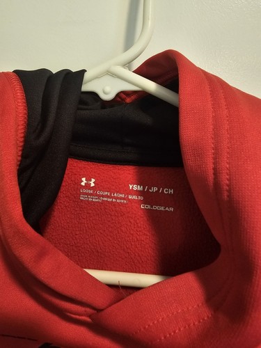 sz YSM Under Armour Kids Red Baseball Hoodie Spring Fall Athlete Sports Fan USA - Picture 6 of 7