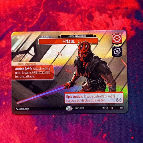 Maul - A Rival in Darkness [Showcase Foil] #266 Star Wars Unlimited: Twilight of the Republic card
