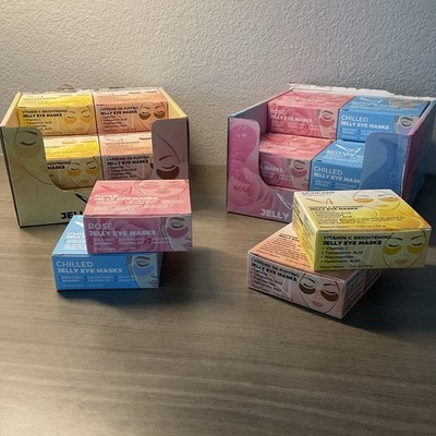 Skin Skincare Jelly Under Eye Masks Rose Cooling Brightening Depuffing Hydration