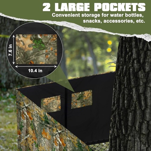Tree Stand Blind Kit 102 X 35 Universal 2 Man Tree Stand Blinds for Deer Skirt - Picture 3 of 7
