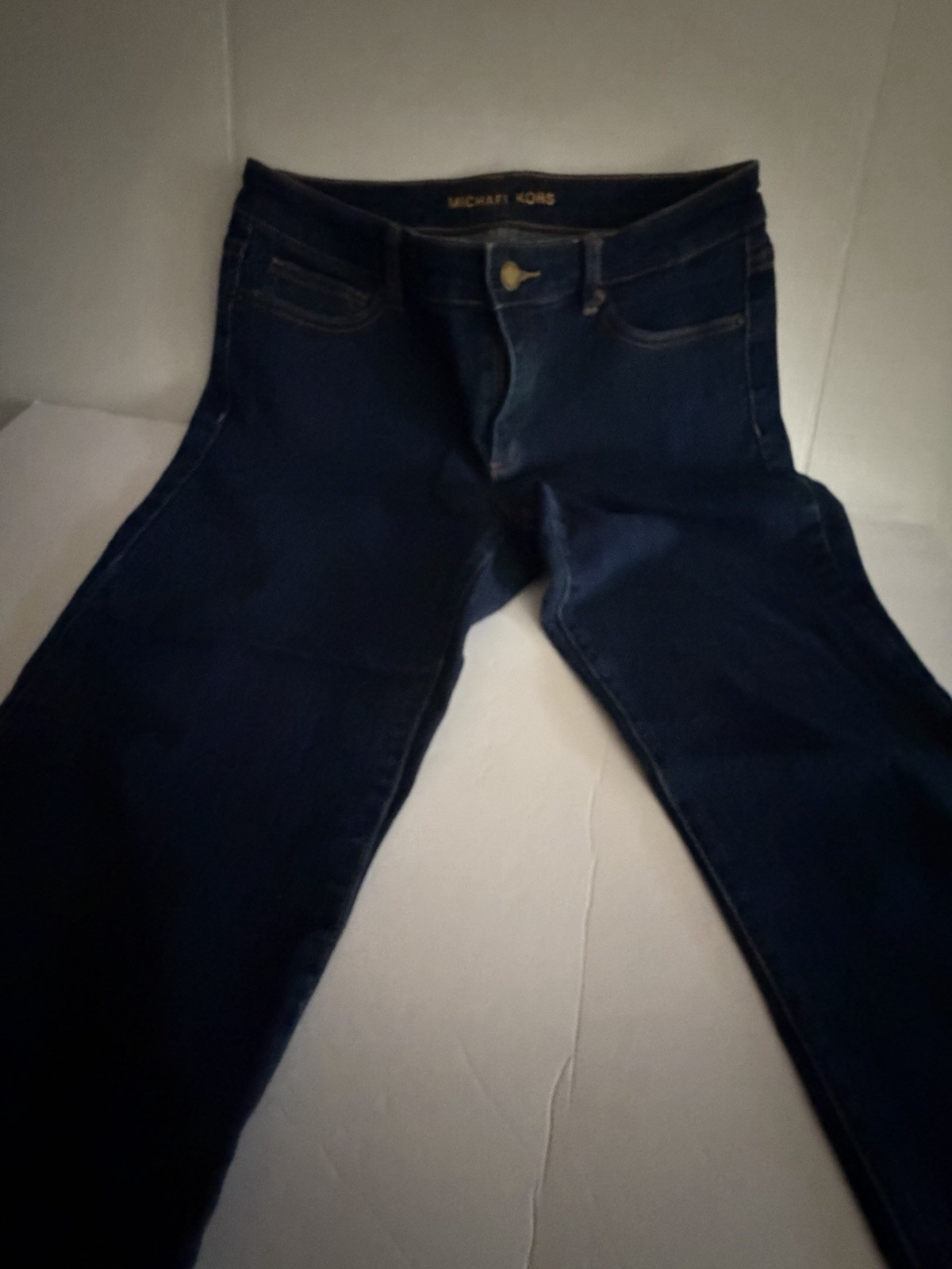 Michael Kors Womens Skinny Size 8 Dark Blue Denim 31X 27 Jeans Size 8 Pants thumbnail 2