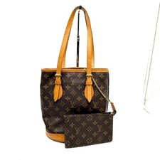 LOUIS VUITTON Monogram Bucket PM Shoulder Bag M42238 LV Auth 922