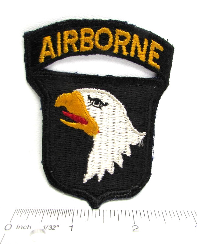 Vintage US Army 10st Airborne Screaming Eagle Jacket Patch with Cut Out Military