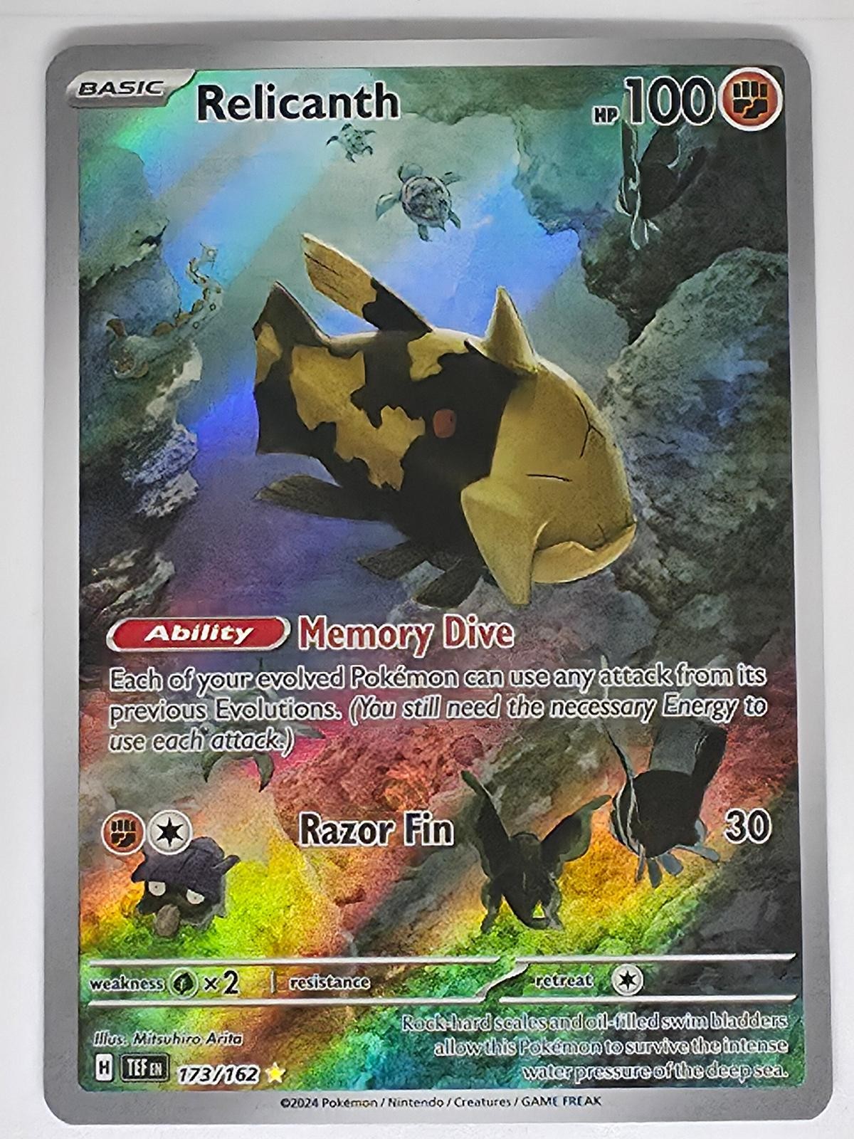 Relicanth 173/162 Illustration Rare Pokemon Temporal Forces NM