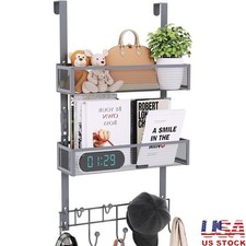 Over Door Storage Organizer W/ Baskets Hooks Bathroom Kitchen Bedroom New