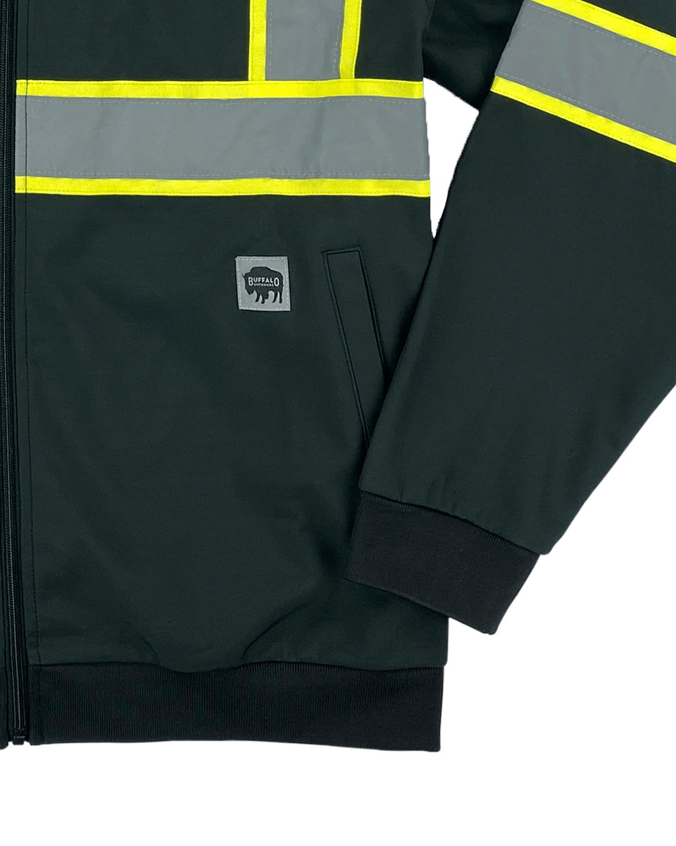 Buffalo Outdoors® Workwear Black Reflective Safety Softshell