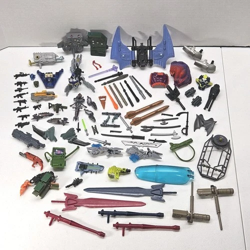 Vintage Action Figure Parts & Weapons Lot Transformers TMNT J.I. Joe Mixed Lot