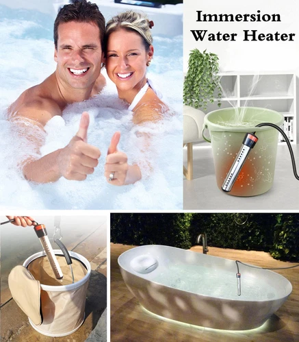 1500W Electric Immersion Water Heater for Bucket, Bathtub Heater with Timed A... - Picture 7 of 8