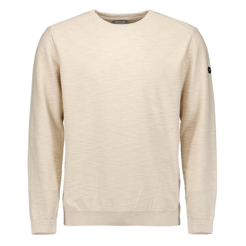 No Excess Men's Knit Sweater Regular Fit Beige N2102 122 Cement