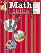Math Skills: Grade 4 Flash Kids Harcourt Family Learning .by Kids New 