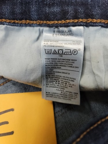 Old Navy Curvy, Mid Rise Girls Jeans, Size 8, Wide Leg - Picture 6 of 6