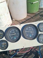 2 Vtg Teleflex Boat Nautical Marine Tachometer Gauges /Brackets 0-6000 Untested 