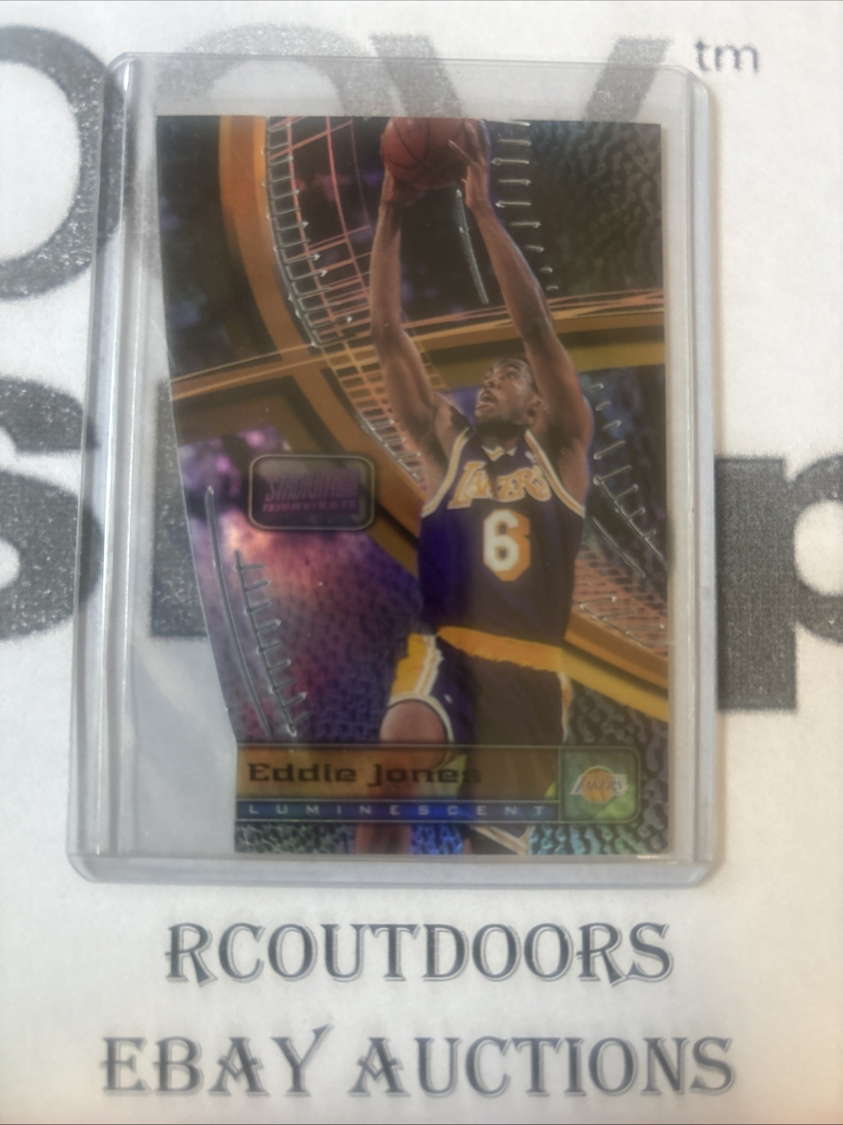 1998-99 Topps Stadium Club - Triumvirate Eddie Jones #T2C Luminescent