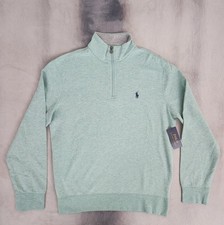 Polo Ralph Lauren Quarter Zip Green Pullover Sweater Men's Size Small New