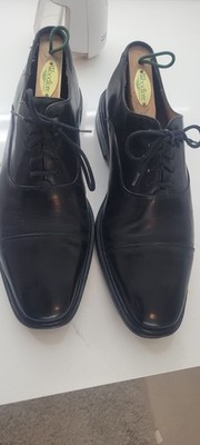 Cole Haan Black Leather Cap Toe Shoe With Cedar Trees 
