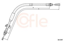 COFLE Bremsseil Seilzug Feststellbremse 10.5347 für TRANSIT CUSTOM FORD TOURNEO