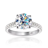 3Ct Real Moissanite Engagement Ring Eternity Wedding Band 925 Sterling Silver
