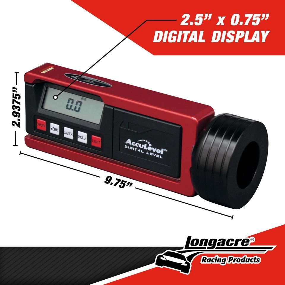Longacre 78290 AccuLevel Pro Digital Caster Camber Measurement Gauge - Image 4 of 4