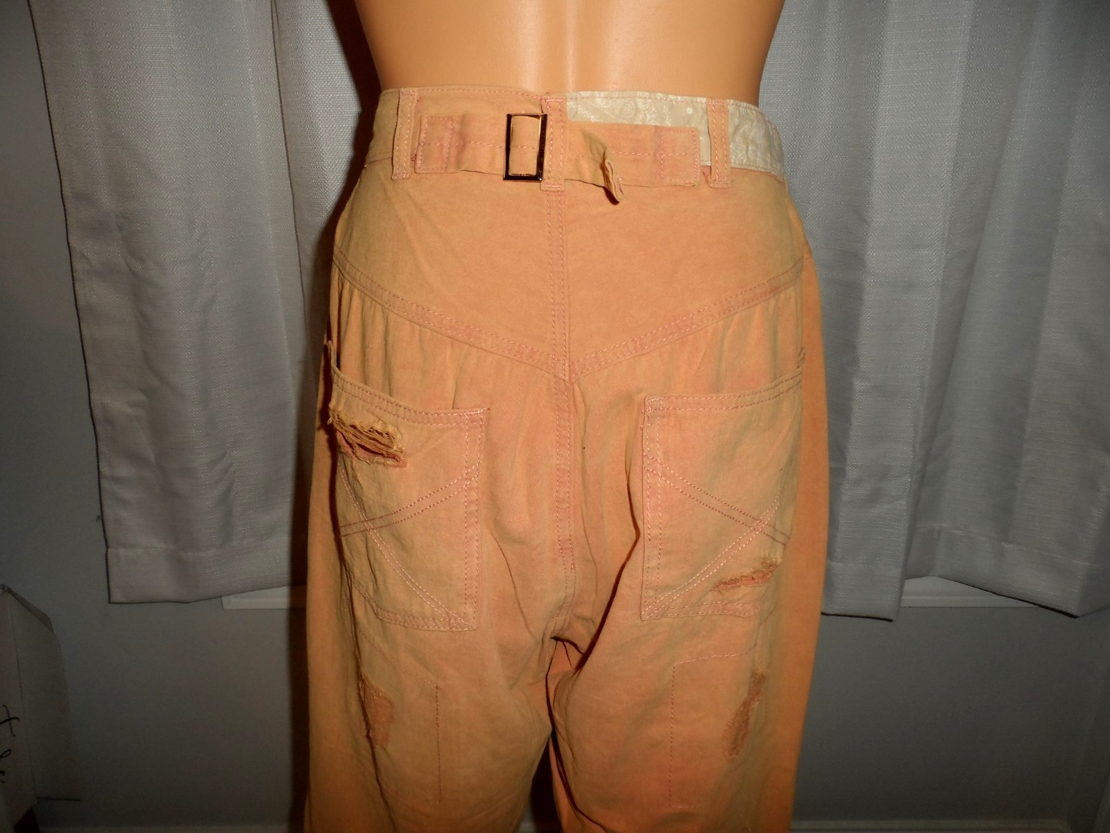 Cool POL size M orange distressed patchwork pants… - image 6