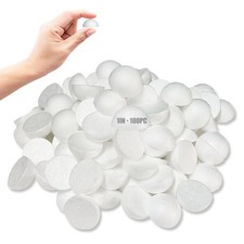 Styrofoam Half Balls 1 Inch,100Pc Large White Half Foam Balls for Crafts, DIY Cr