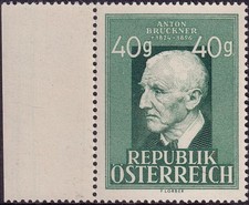 AUSTRIA 1948 MNH Composer anton bruckner issue sc. 518 cv. $28 usd