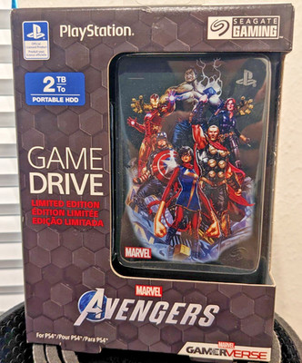 Seagate Game Drive 2TB HDD for PS4 [ Marvel Avengers Assemble Edition ] NEW