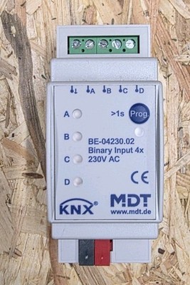 MDT BE-04230.02 Binary Input 4x C 230V AC KnX