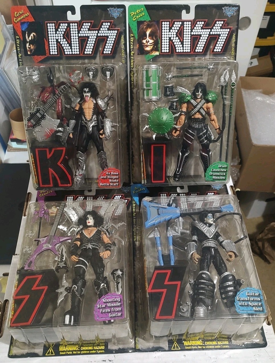 KISS Ultra Action Figures, Mcfarlane Toys, Complete Set Of 4