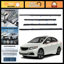 Car Window Weather Stripping Trim Molding For 2012-2015 Honda Civic 4-door Sedan