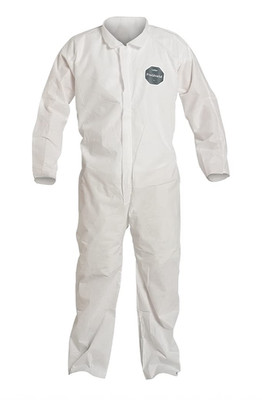 DuPont ProShield 50 NB125S Protective Coverall w/ Collar White Large 15-Pack NEW