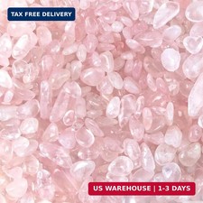 Rose Quartz Crystals, 1Lb Pink Crushed Rose Quartz Chips Bulk Tumbled Stones Irr