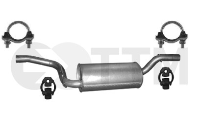Silencieux intermédiaire Ford Focus C-Max 1.6 acier aluminisé durable pour berline et CC