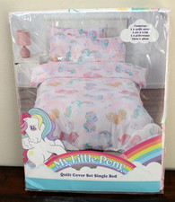 New MY LITTLE PONY DUVET G1 Twin Single Bed Coverlet Quilt Pillowcase Australia