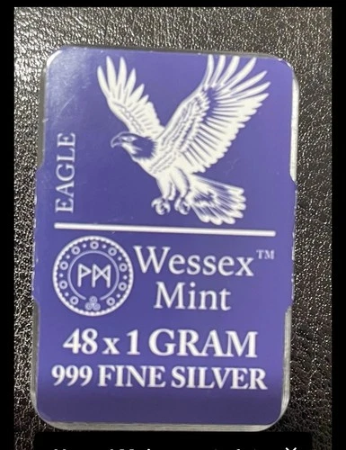 48 x 1g Wessex Mint Silver Bar Set - 48g Total .999 Fine Silver Bullion