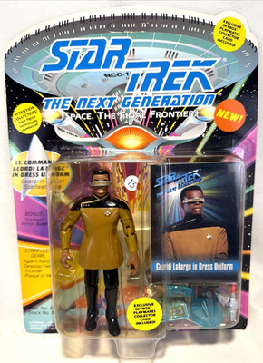 Star Trek TNG Geordi La Forge Dress Uniform 5'' Action Figure Playmates ~ 1993