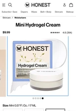 Honest Beauty Mini Hydrogel Cream with Hyaluronic Acid 0.57 fl oz