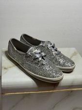 Keds X Kate Spade Silver Glitter Sneakers Women  s Shoes Size 9