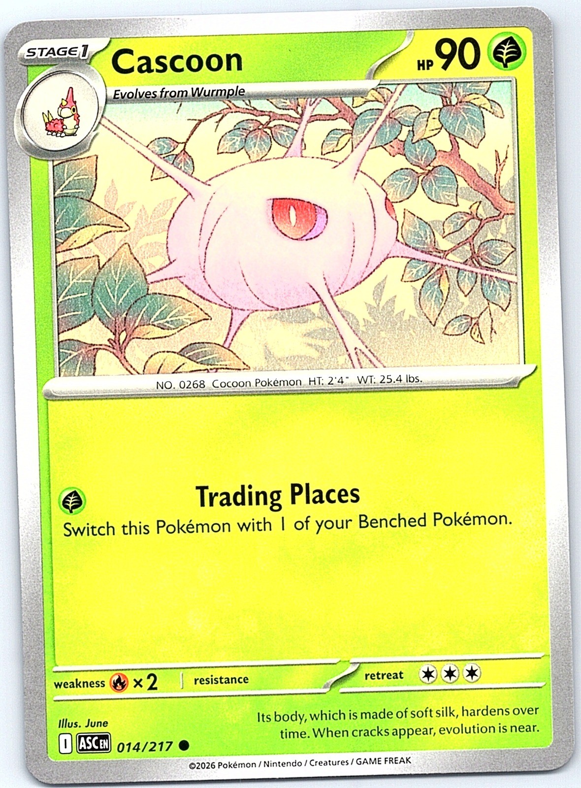 Cascoon Normal Common ME: Ascended Heroes 014/217 NM