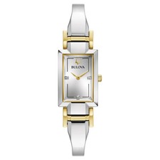 Bulova Classic Diamond 18x26mm Women's Watch - Two-Tone Stainless Steel 98P115