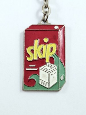 SCHLÜSSELANHÄNGER - SKIP WASCHMITTEL - Metall LACKIERT - Vintage 60er Jahre -