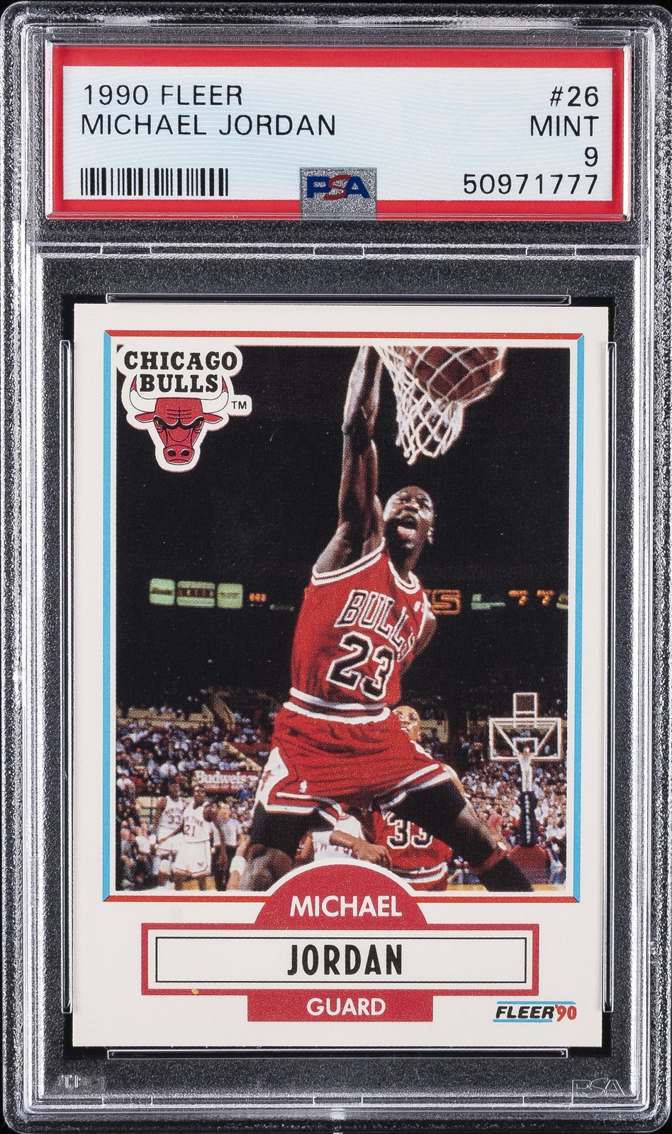 1990 FLEER #26 MICHAEL JORDAN PSA 9 view 1