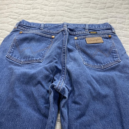 Wrangler Jeans Uomo 34x36 Blu Vestibilità Classica Gamba Dritta Denim Pantaloni Western - Foto 6 di 10