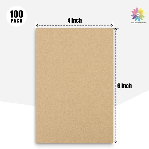 Mat Board Center 100-Pack 4x6 Corrugated Cardboard Sheets for Shipping Crafts - Picture 4 of 9