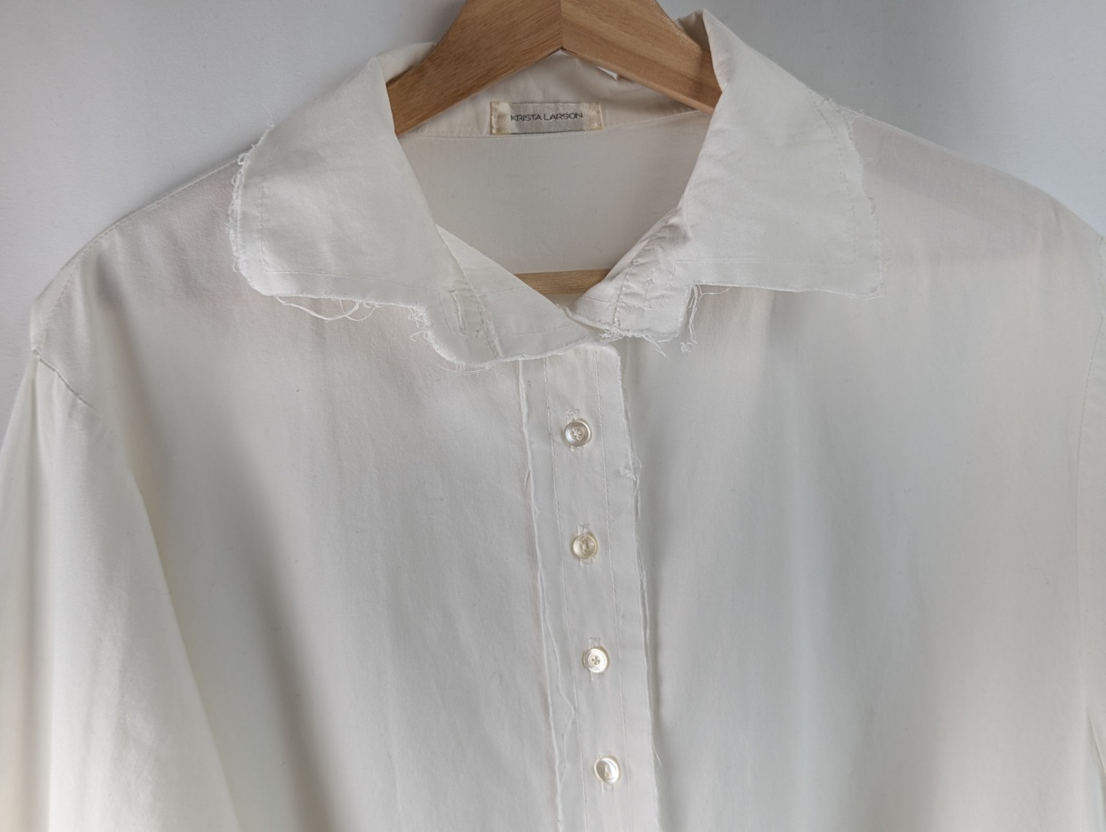 Krista Larson Artist Split Collar Button Down Ove… - image 1