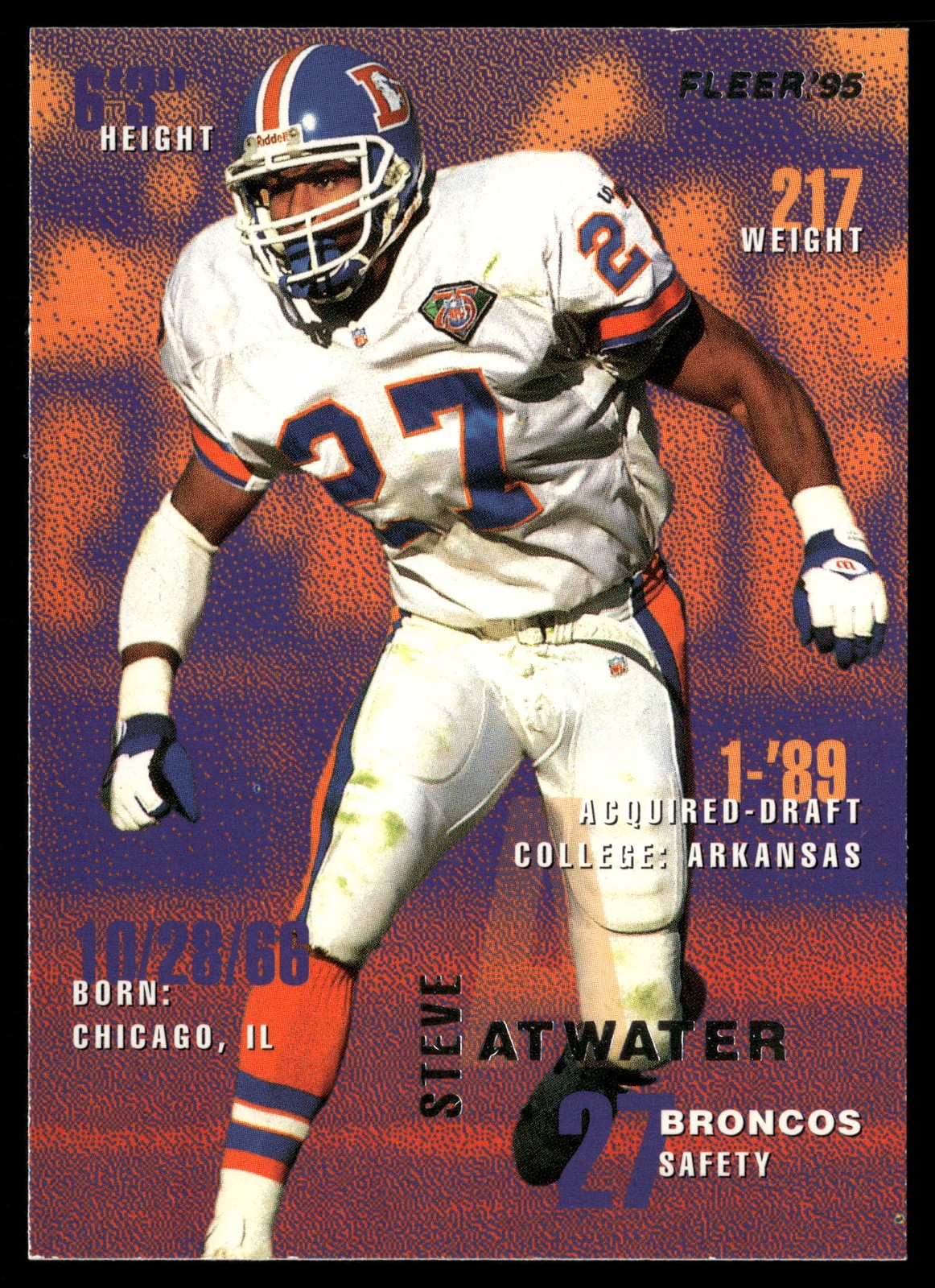 Steve Atwater #106 (Football Cards 1995 Fleer) — is it worth grading?