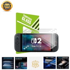 3-Pack HD Tempered Glass Screen Protector for NS Switch 2 - Bubble Free Scr...