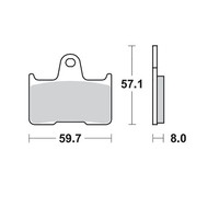 Moto-Master Bremsbelag Roadpro Sinter Hinten (FüR: MZ 1000 SF 05-08 Hinten )